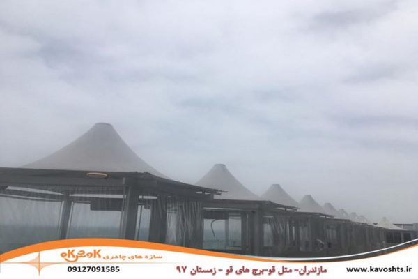 سازه چادری و آلاچیق چادری طرح سالن فودکورت برج های قو الماس خاورمیانه